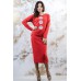 Embroidered Costume "Chamomiles" Red